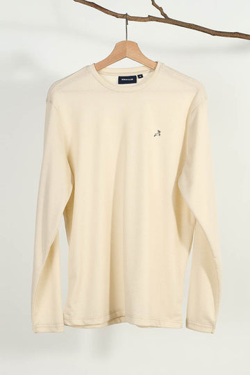 Cream Plain T-shirt