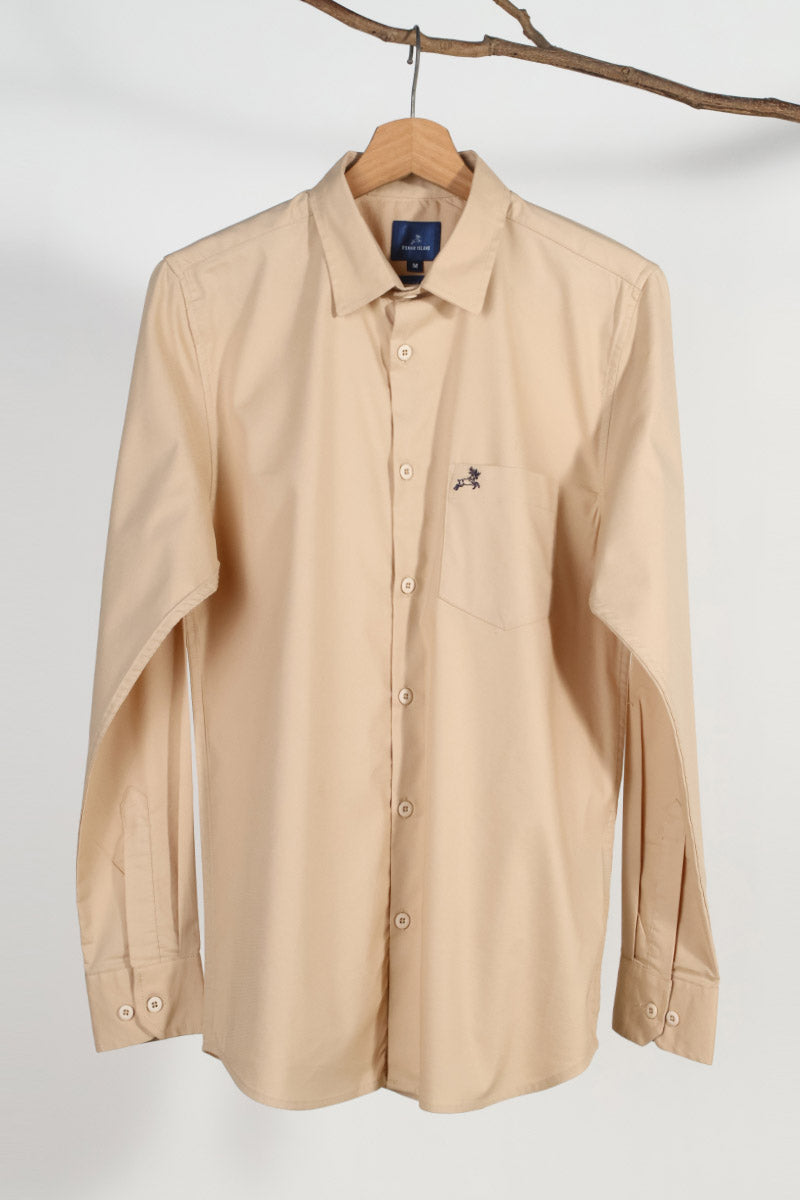 Cream Plain Shirt