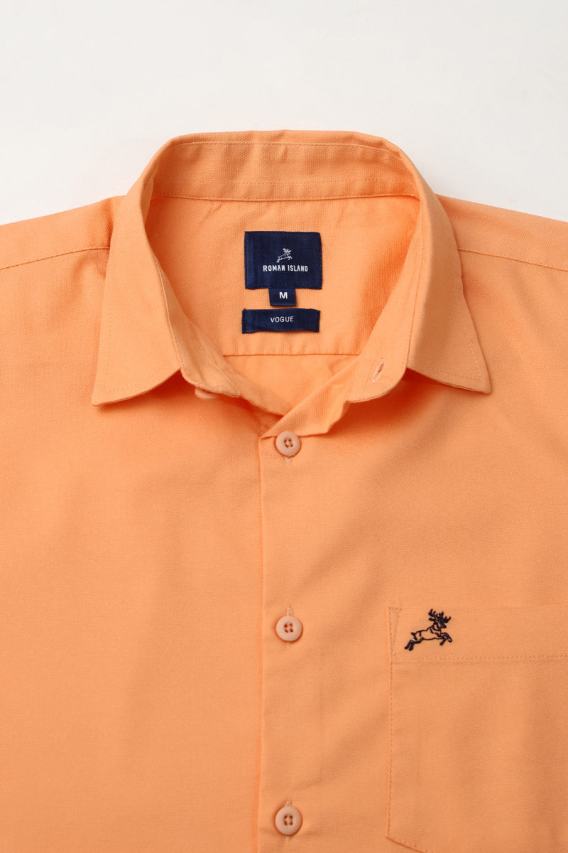 Orange Plain Shirt