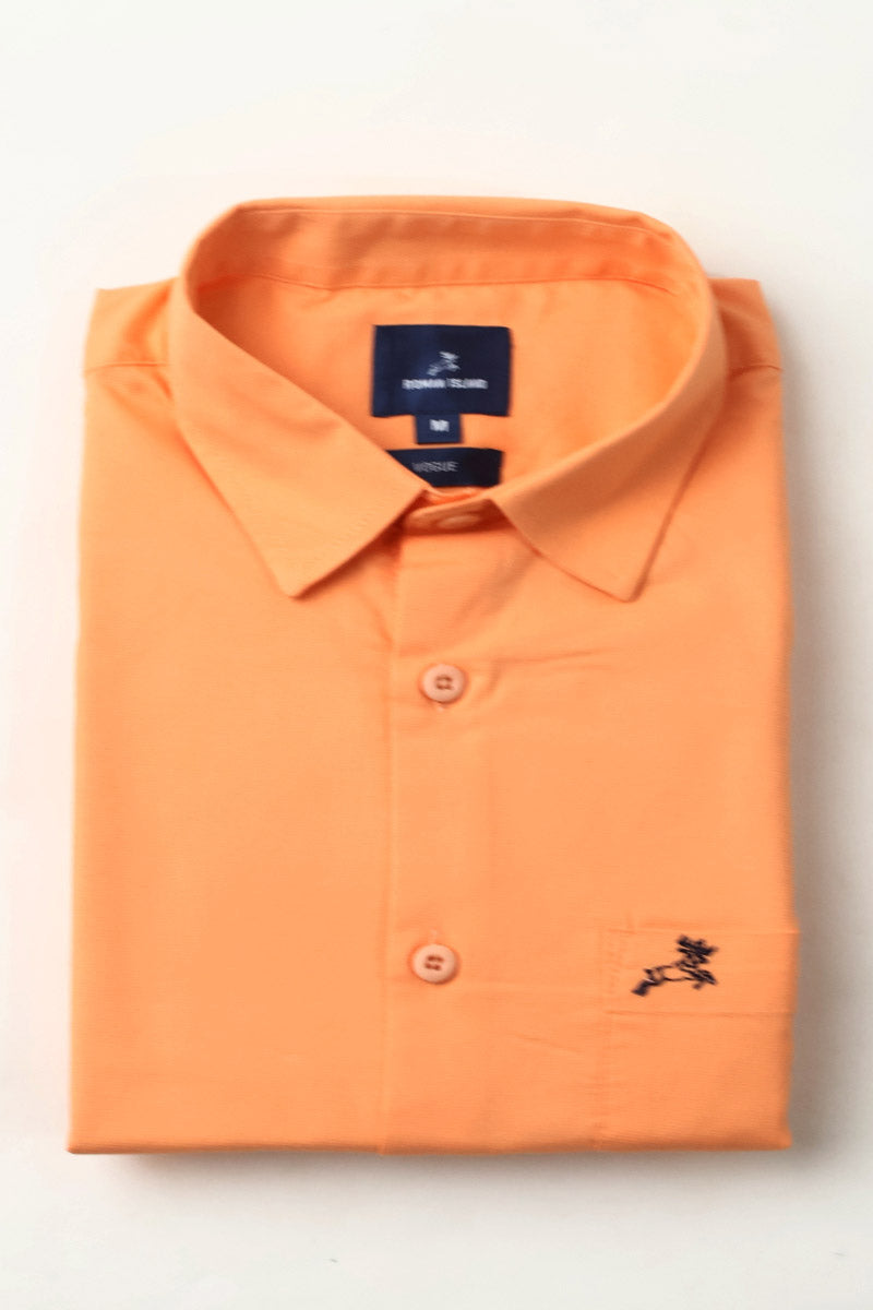 Orange Plain Shirt