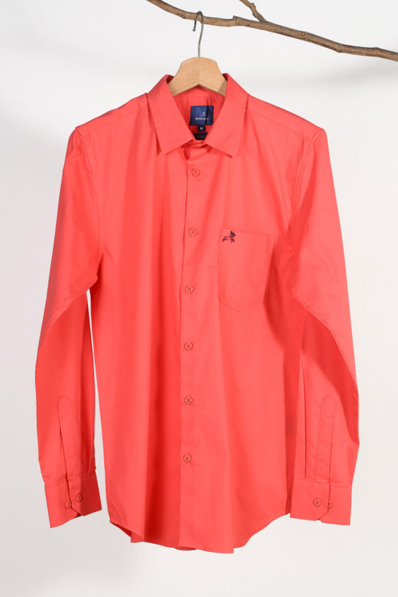 Orange Plain Shirt