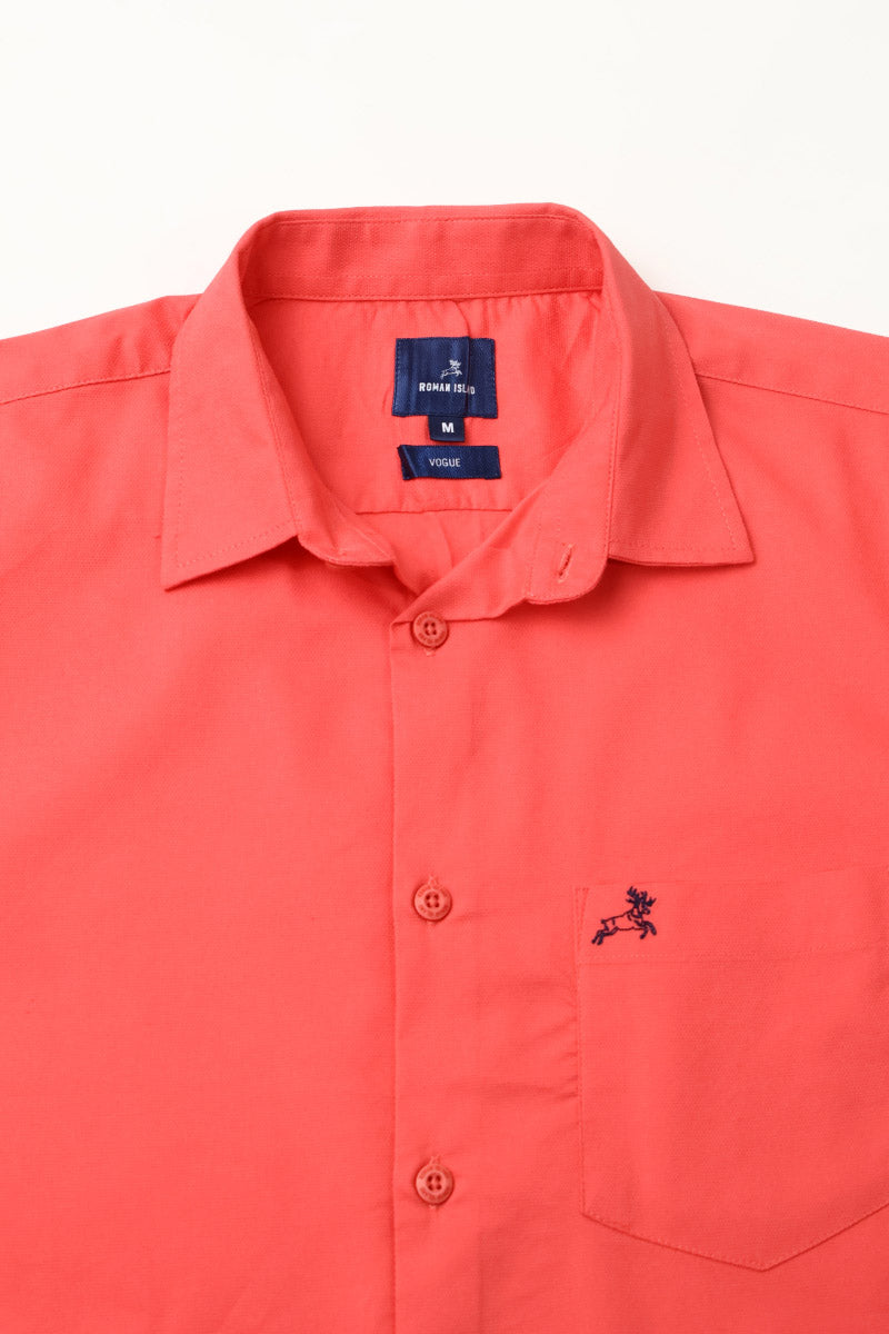 Orange Plain Shirt