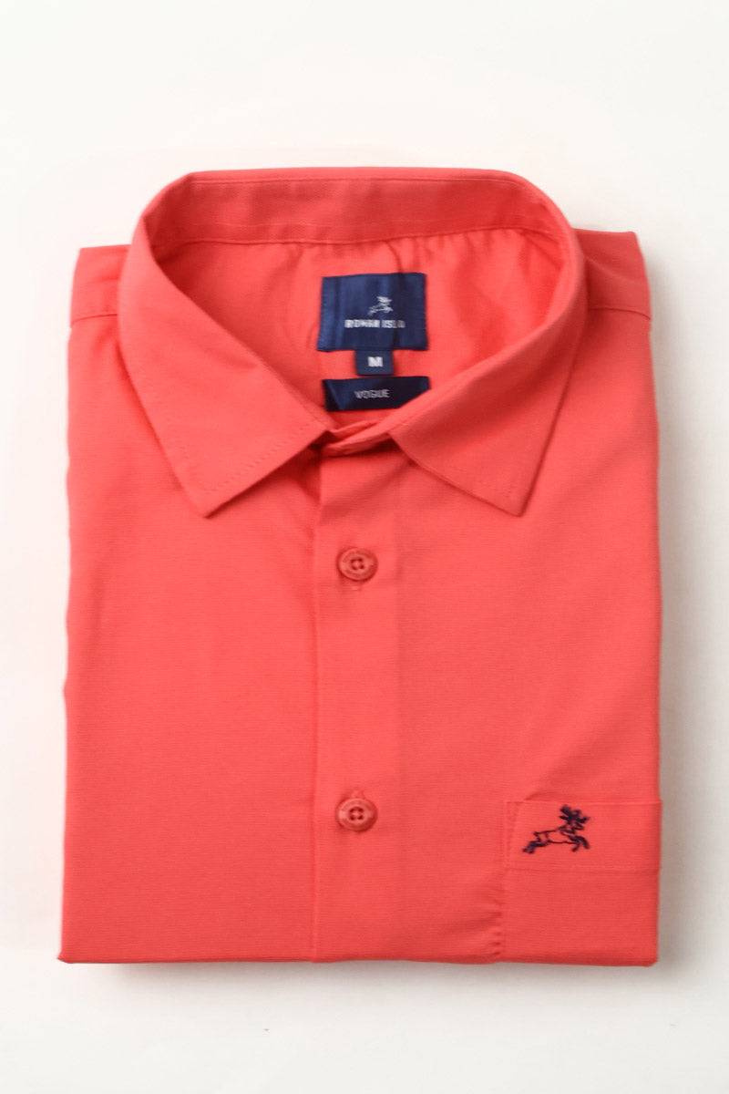 Orange Plain Shirt