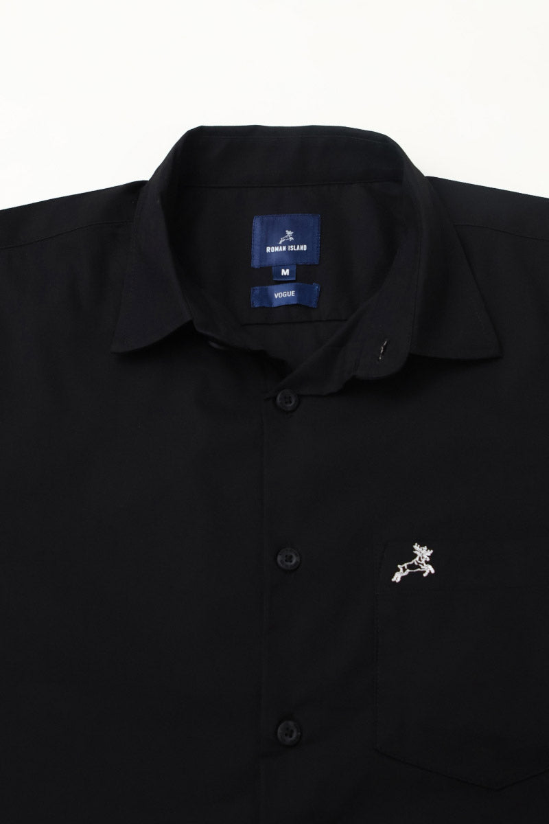 Black  Plain Shirt