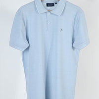 Skyblue Plain Pique Polo T-Shirt