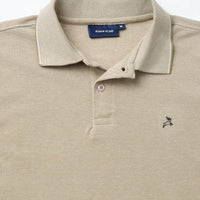 Cream Plain Pique Polo T-Shirt