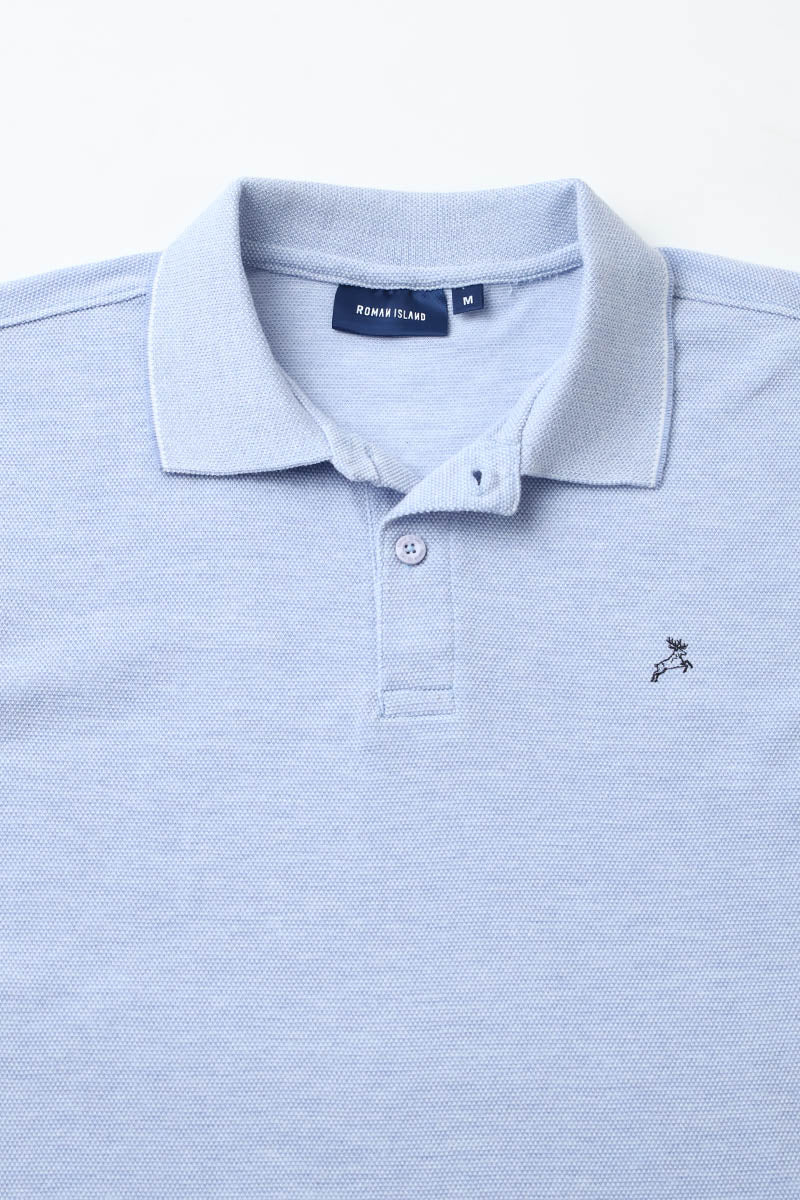 Skyblue Plain Pique Polo T-Shirt