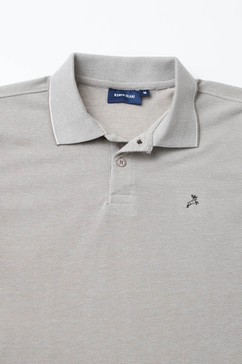 Ash Plain Pique Polo T-Shirt