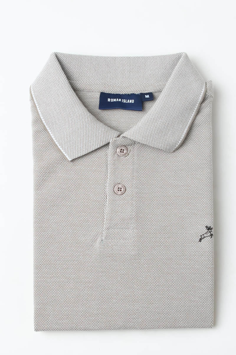 Ash Plain Pique Polo T-Shirt