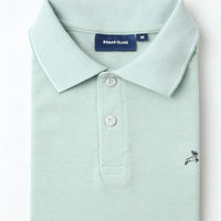 Green Plain Pique Polo T-Shirt